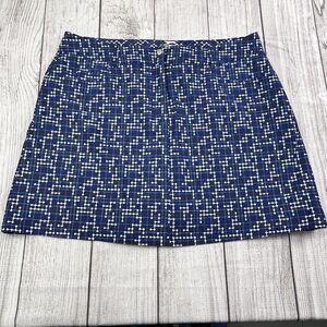 Slazenger Golf Skort A-Line Womens Size‎ 8 Blue Geometric Print Stretch Athletic